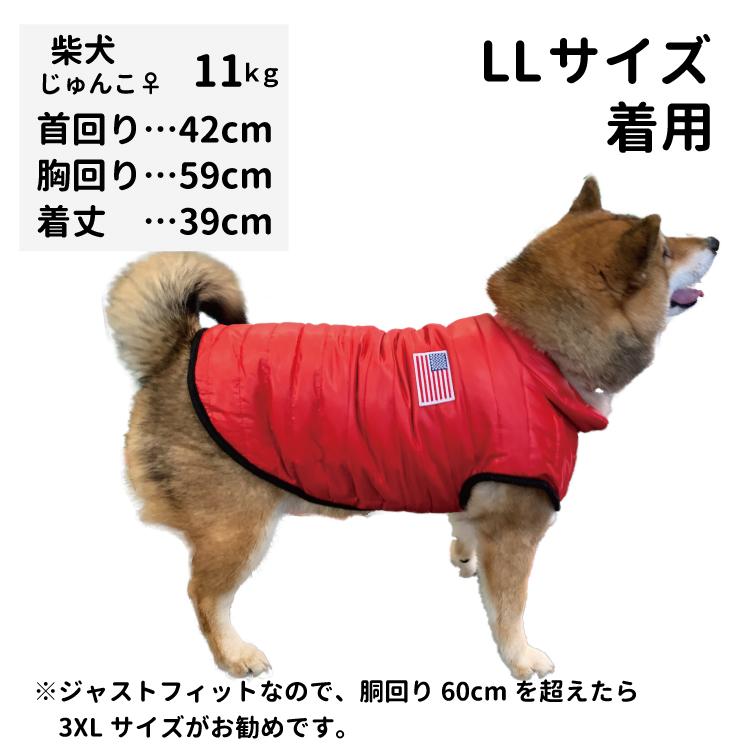 InuyaPlus 限定商品 中型犬用 犬 犬服 冬服 USA ジャケット フード無し