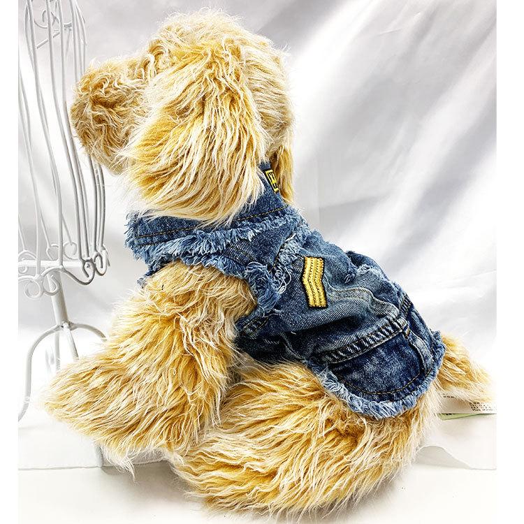 犬 犬服 （ デニム ワッペン付 ベスト ） ジャンパー 小型犬 春 夏 秋