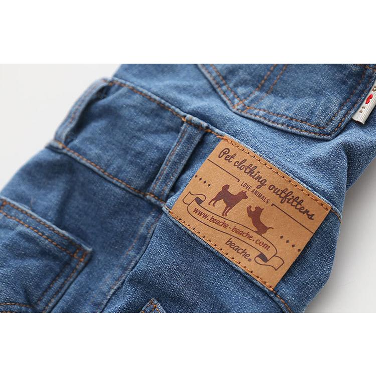 犬服 デニム ロンパース 革風タグ付き 全2色 春 夏 秋 冬 つなぎ 小型犬 中型犬 フレブル フレンチブルドッグ 犬屋 ペット 洋服 伸縮性 サロペット Idwt Ch159 犬屋 Yahoo 店 通販 Yahoo ショッピング