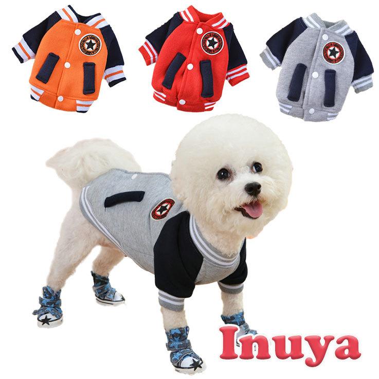 犬 冬服 スターワッペン付 スタジアムジャンパー 防寒 暖かい 秋 小型犬 犬屋 セール ブランド トイプードル チワワ マルチーズ ペット 洋服 おしゃれ Idwt Ch161 犬屋 Yahoo 店 通販 Yahoo ショッピング