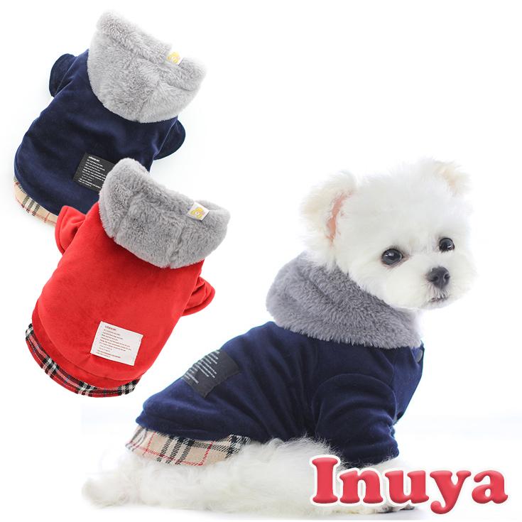 犬 冬服 ボア パーカー チェックスカート Lollypop 防寒 暖かい秋 小型犬 犬屋 トイプードル マルチーズ チワワ ペット 洋服 新発売 Idwt Ch170 犬屋 Yahoo 店 通販 Yahoo ショッピング