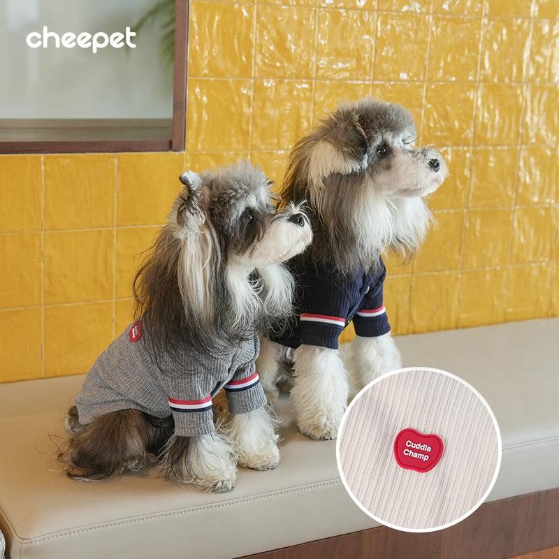 犬 犬服 （ cuddle champ ） cheepet ブランド さらりニット 3色ライン