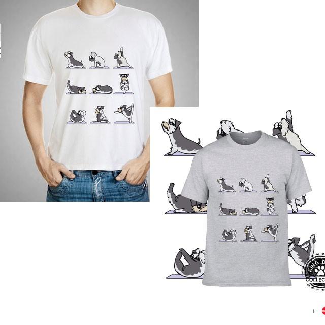 Tシャツ 半袖 シュナウザー ヨガ ヨガのポーズ ヨガday yoga yogaday
