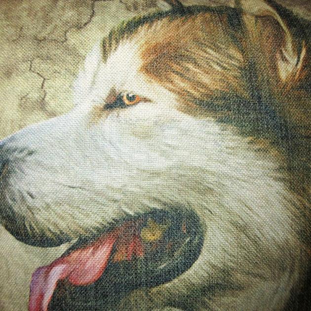 Needlepointシベリアンハスキー　クッションカバー クッション カバー のみ 45×45cm アラスカンマラミュート ハスキー