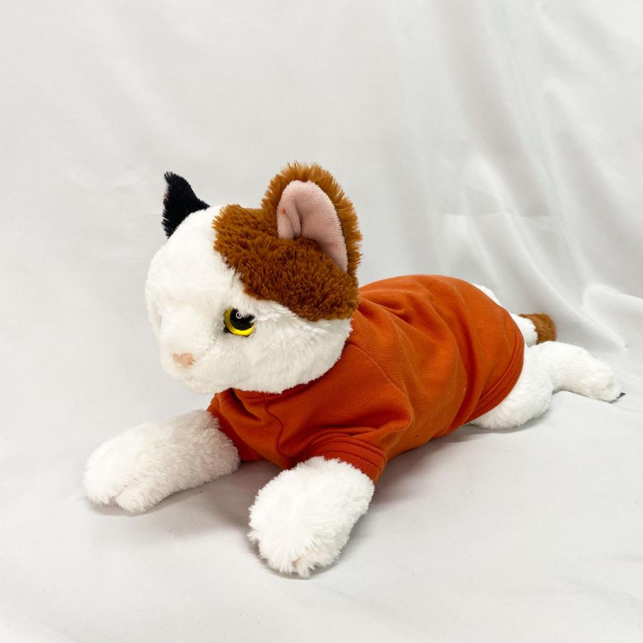 名入れ ） お洋服着用 三毛猫 ぬいぐるみ 背中に名前が入る特別な 猫