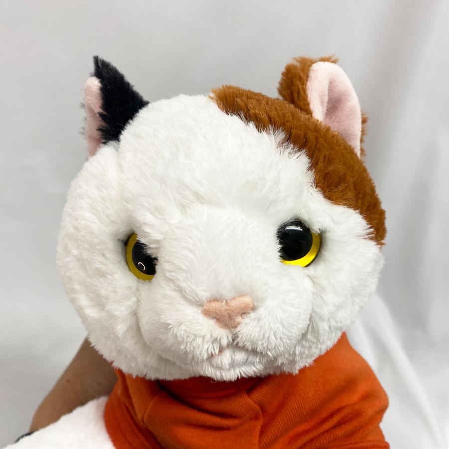 名入れ ） お洋服着用 三毛猫 ぬいぐるみ 背中に名前が入る特別な 猫