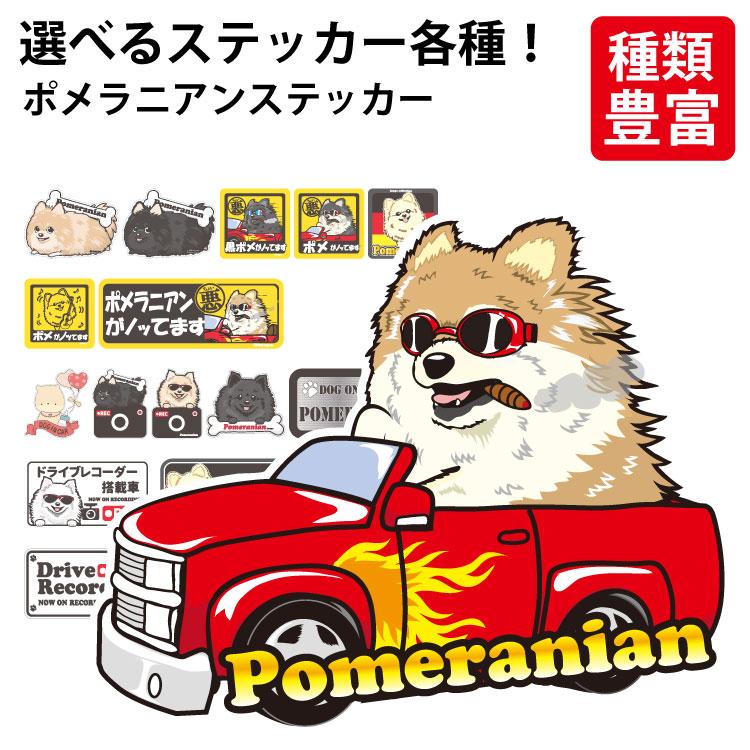 選べる ドッグ ステッカー ポメラニアン 各種 ） オリジナル デザイン