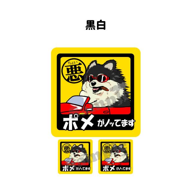 犬のステッカー １枚 ￥④⑥⑤ー ステッカー （ ちょい悪 正方形 セット 大1枚小2枚 ）ダックス