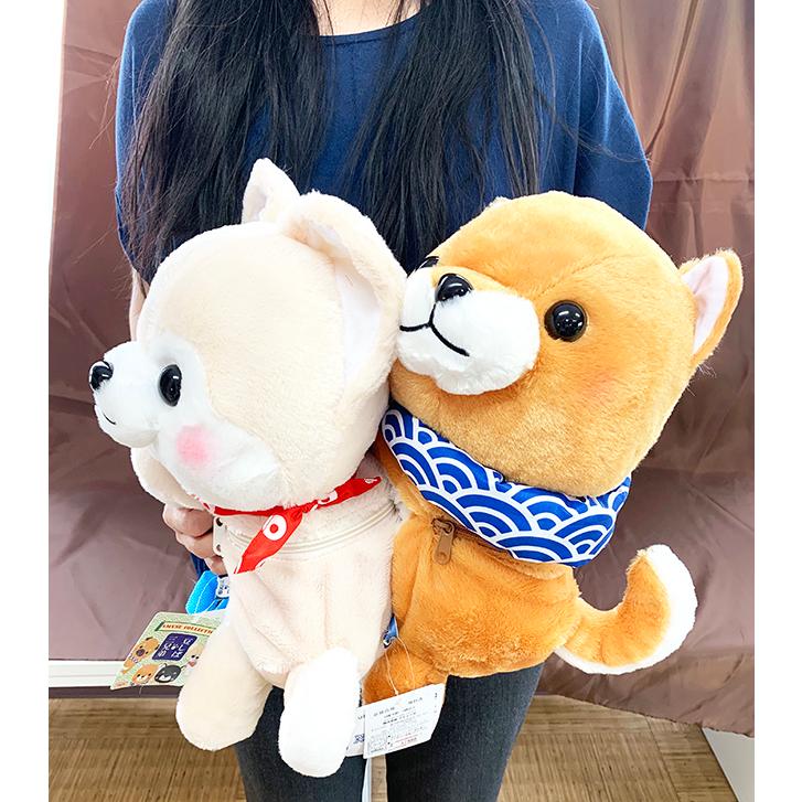 豆しば三兄弟 リュック さすけ 白色 カバン ぬいぐるみ 柴犬 豆しば 雑貨 犬屋 Zn Am D14 犬屋 Yahoo 店 通販 Yahoo ショッピング