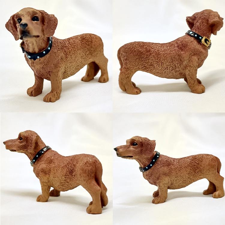 ミニチュアダックスフンド 茶 立ち ポリレジン 8cm ) 置物 ミニチュアダックスフンド 茶 立ち ポリレジン 8cm ) 置物