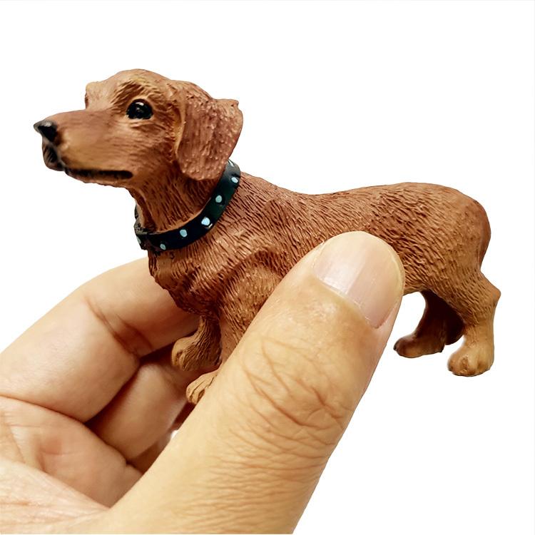 ミニチュアダックスフンド 茶 立ち ポリレジン 8cm ) 置物 ミニチュアダックスフンド 茶 立ち ポリレジン 8cm ) 置物