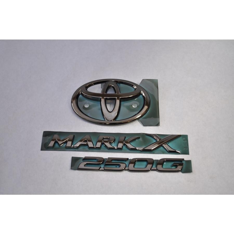 カラー エンブレム 送料無料 GRX130系 マークX ブラック リア3