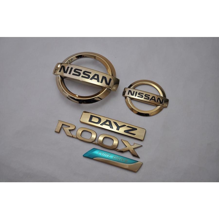 前期 後期 ゴールド４点 セット カーパーツ 純正 メッキ 前期 後期 ゴールド４点 セット カーパーツ 純正 メッキ エンブレム 送料無料 ニッサン ｂ２１ａ デイズ ルークス