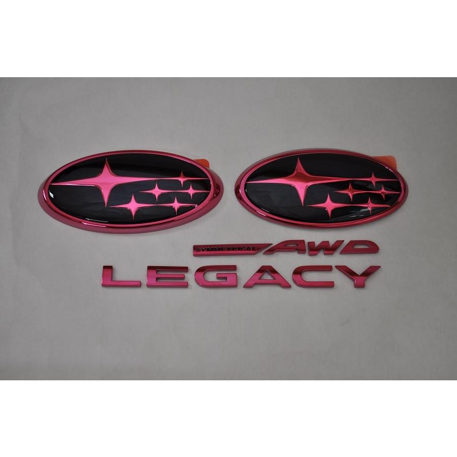 カラー エンブレム 送料無料 BR9 レガシィツーリングワゴン レッド