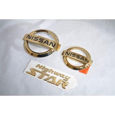 カラー エンブレム 送料無料 C26 セレナ ゴールド3点 カー