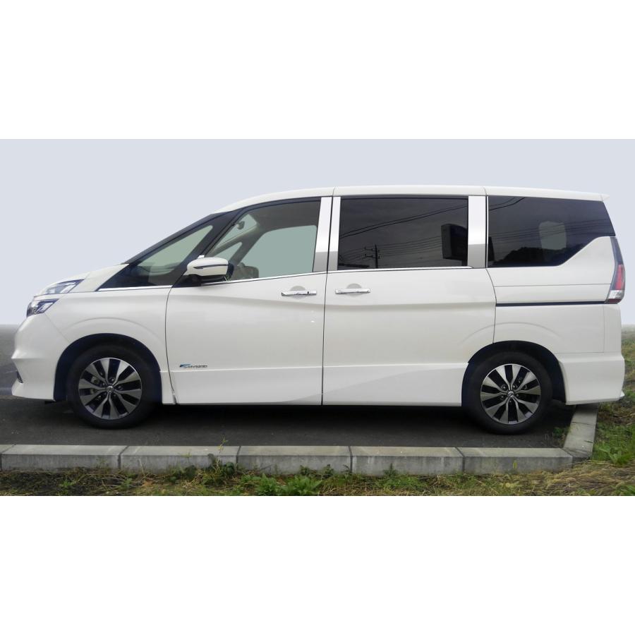 ステンレス ピラー 送料無料 C27系 セレナ 10P 鏡面HYPER カー 