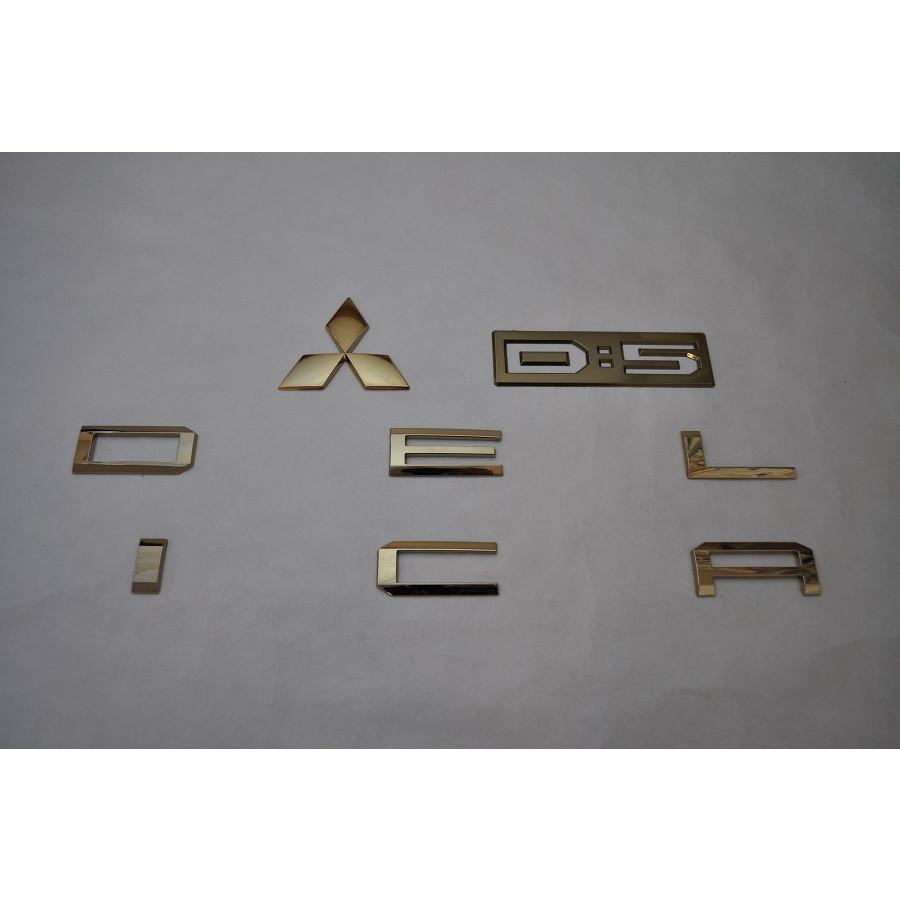 カラー エンブレム 送料無料 CV5W デリカD5 ゴールドメッキ