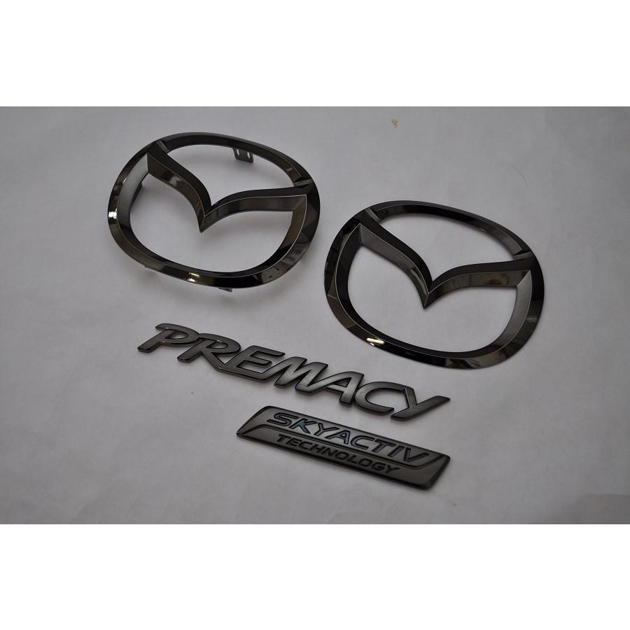 カラー　エンブレム　送料無料　ＣＷＥＦＷ/ＣＷＦＦＷ　プレマシー　ブラック　４点　カーパーツ　純正　メッキ