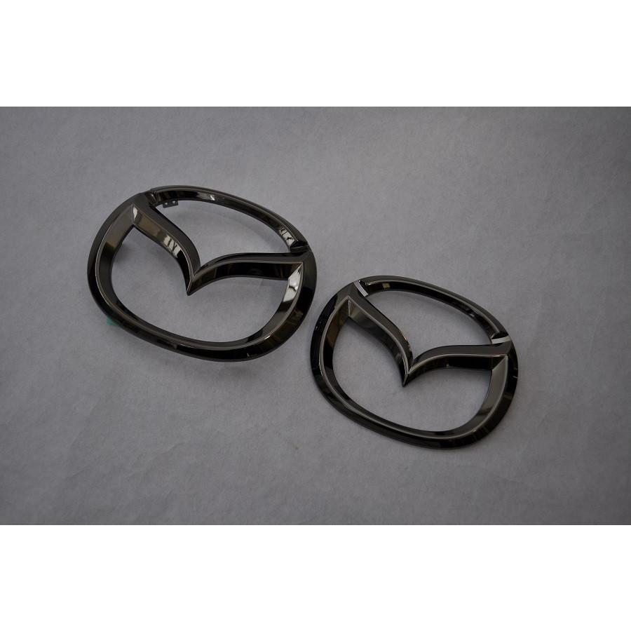 カラー エンブレム 送料無料 CX−3 ブラック フロント/リア2点