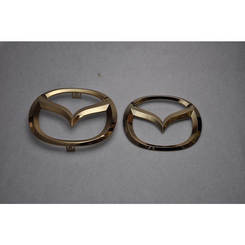 カラー エンブレム 送料無料 DJ5FS デミオ ゴールド 4点セット