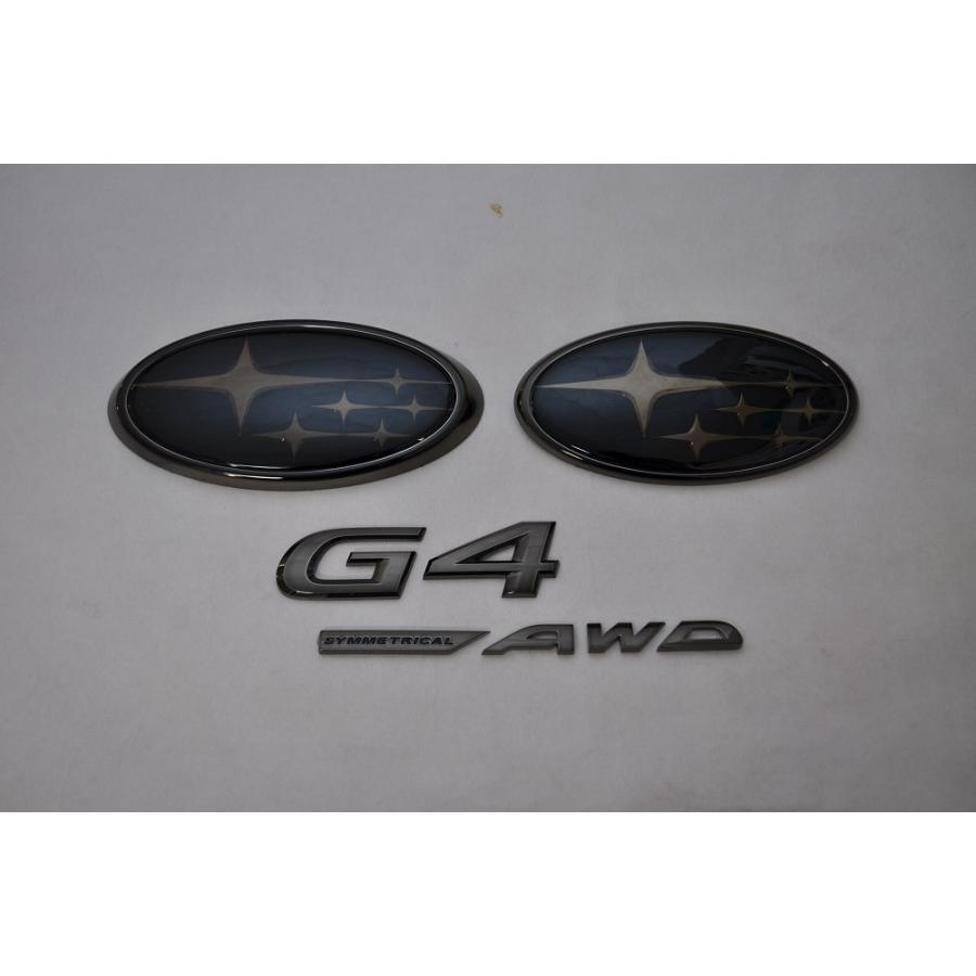 カラー エンブレム 送料無料 インプレッサG4 ブラック 4点SET