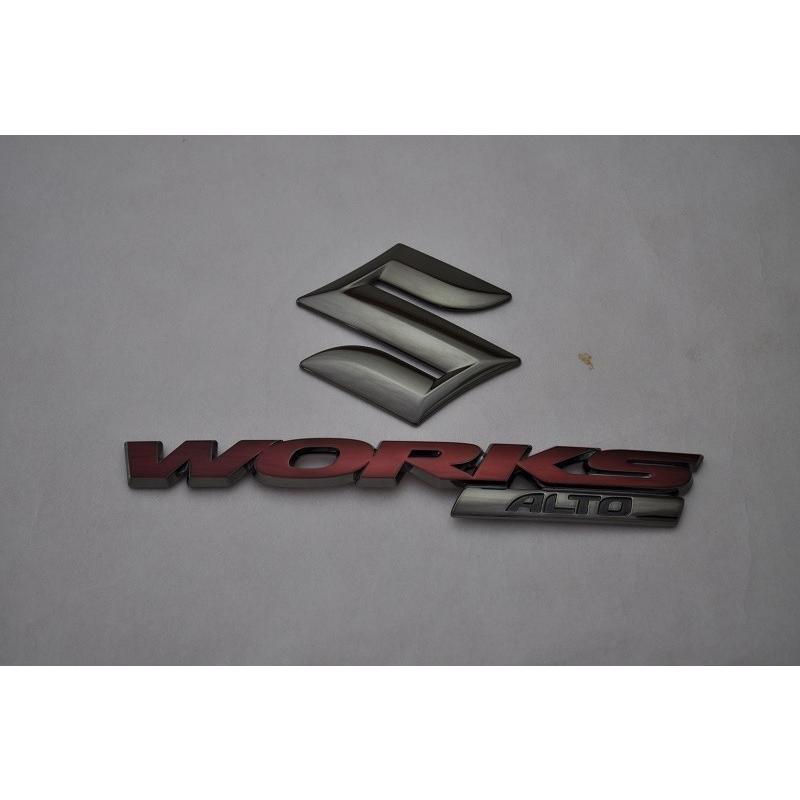 カラー　エンブレム　送料無料　ＨＡ３６Ｓ　アルトワークス　ブラック　３点　カーパーツ　純正　メッキ_3