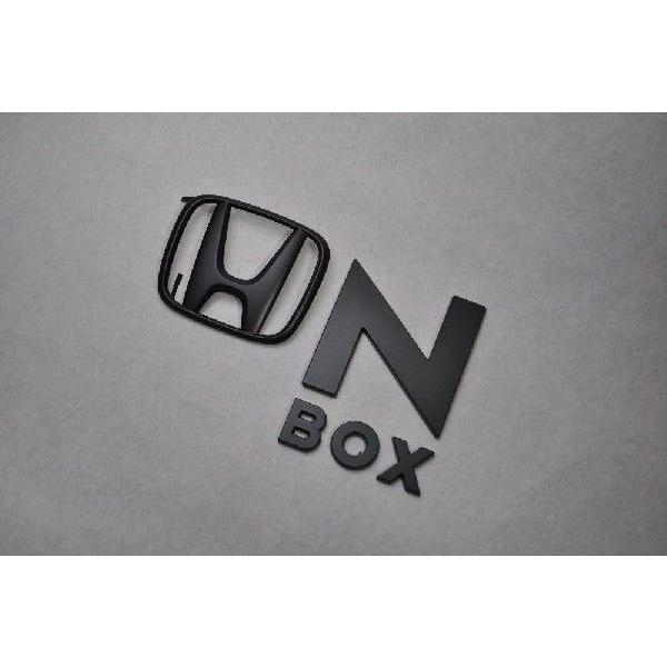 マットブラック/ピアノブラック　エンブレム　送料無料　ＪＦ１系　ＮＢＯＸ　前期/後期　リア2点　カーパーツ　純正　メッキ