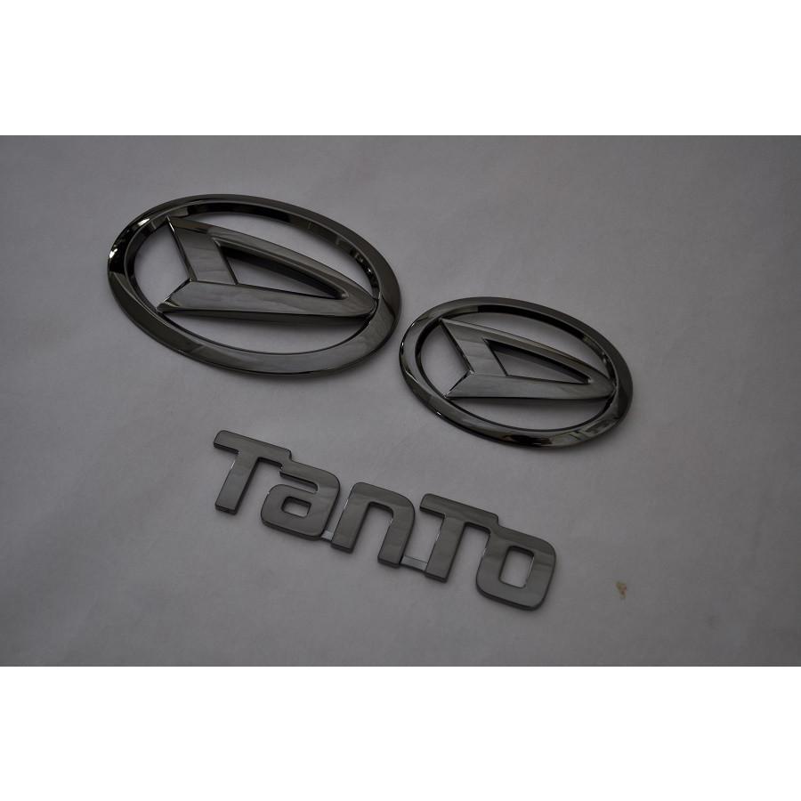 カラー　エンブレム　送料無料　ＬＡ６００　タント　前期・後期　ブラック　３点セット　カーパーツ　純正　メッキ