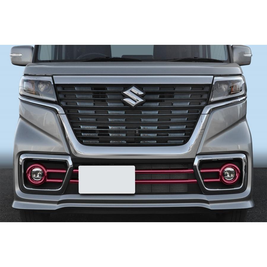 送料無料 MK53S スペーシアカスタム バンパーモール カラーメッキ