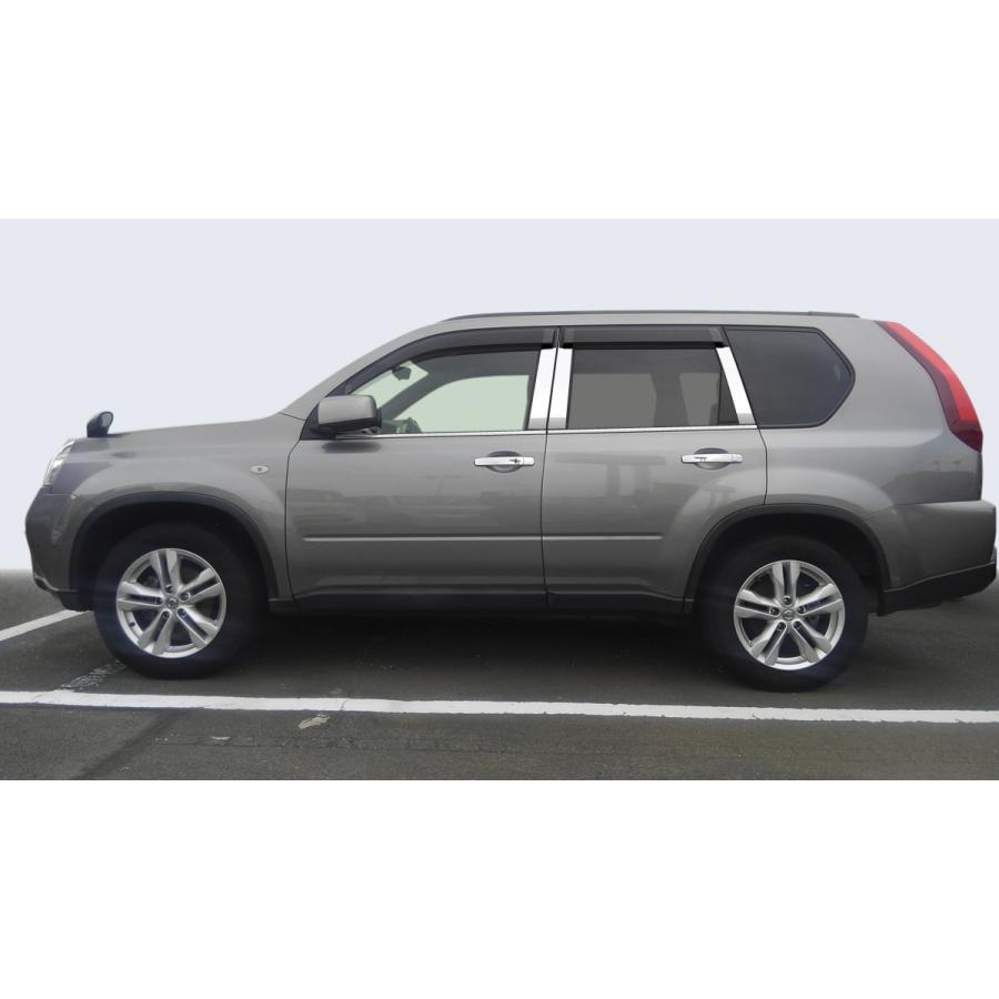 T31 エクストレイル ステンレス ドアモール 送料無料 鏡面