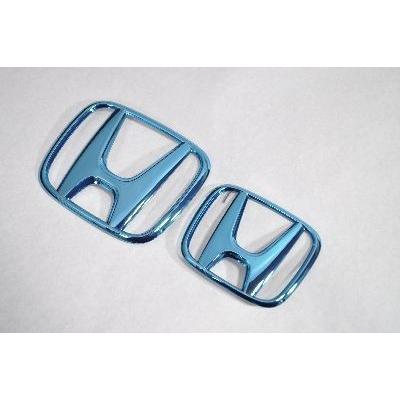 カラー　エンブレム　送料無料　ＲＣ１/２/３/４　オデッセイ　ブルー　２点　カーパーツ　純正　メッキ | 