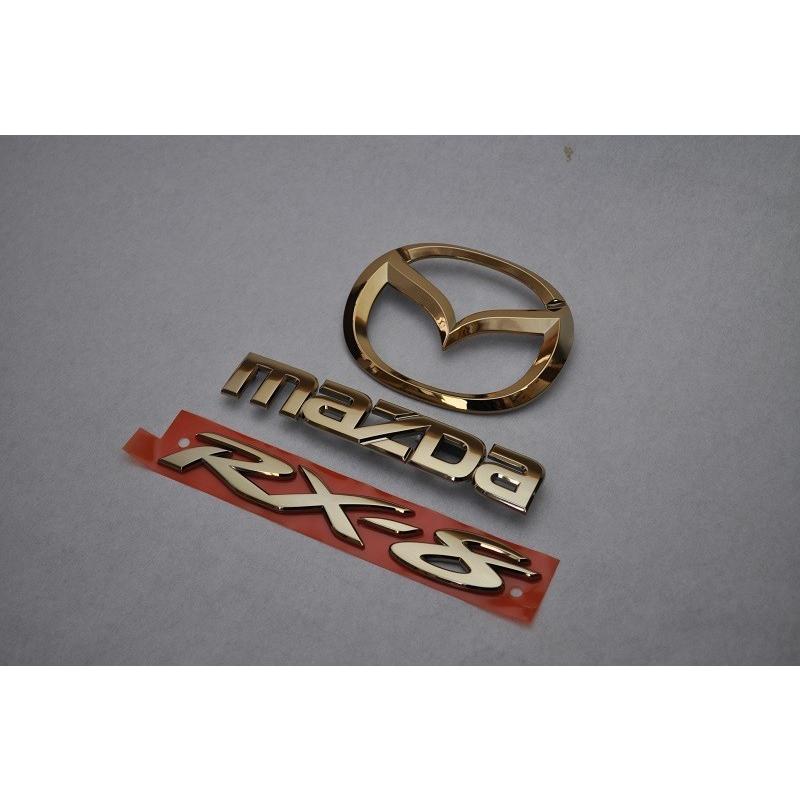 大流行中 カラー エンブレム ｓｅ３ｐ ｒｘ ８ 前期 後期 リア３点 ゴールド カーパーツ 純正 メッキ 国際ブランド Www Intime Univ Org