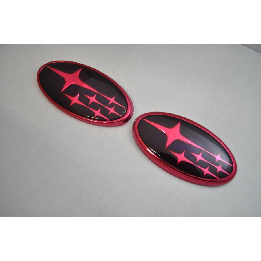 カラー エンブレム 送料無料 ZC6 BRZ レッド フロント/リア 2点