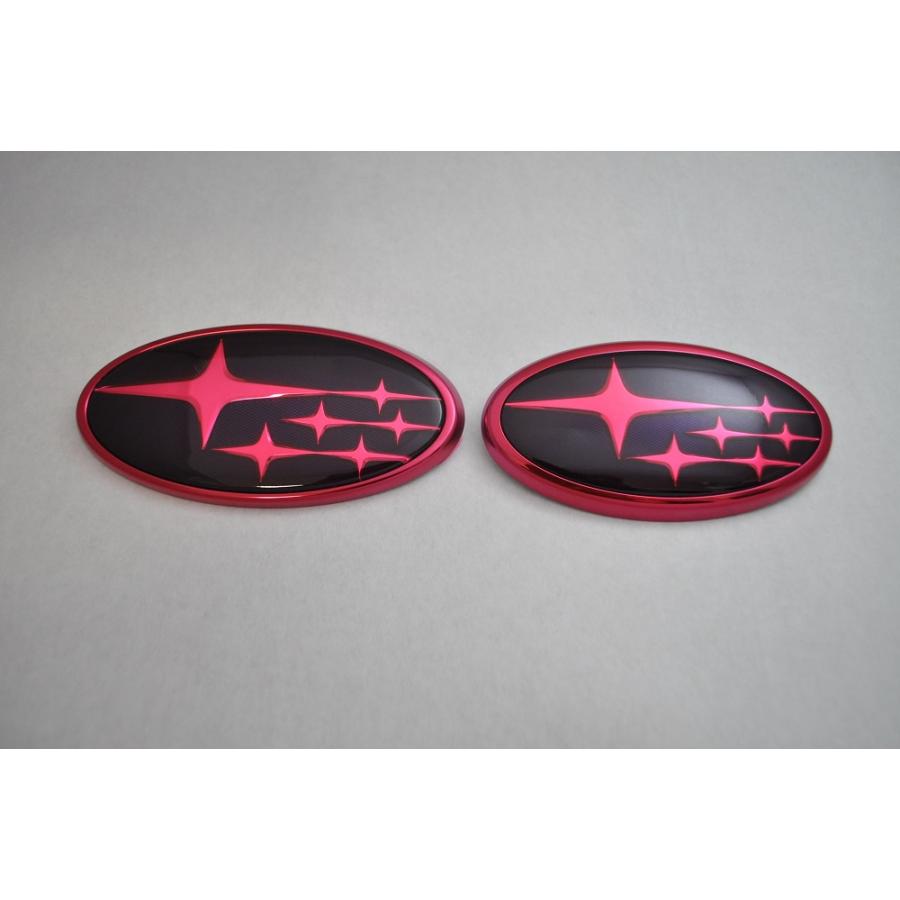 カラー エンブレム 送料無料 ZC6 BRZ レッド フロント/リア 2点