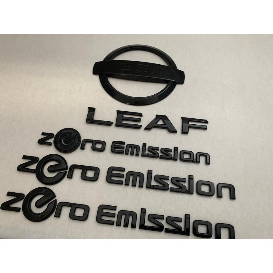 マットブラック/ピアノブラック エンブレム 送料無料 ZE1 リーフ