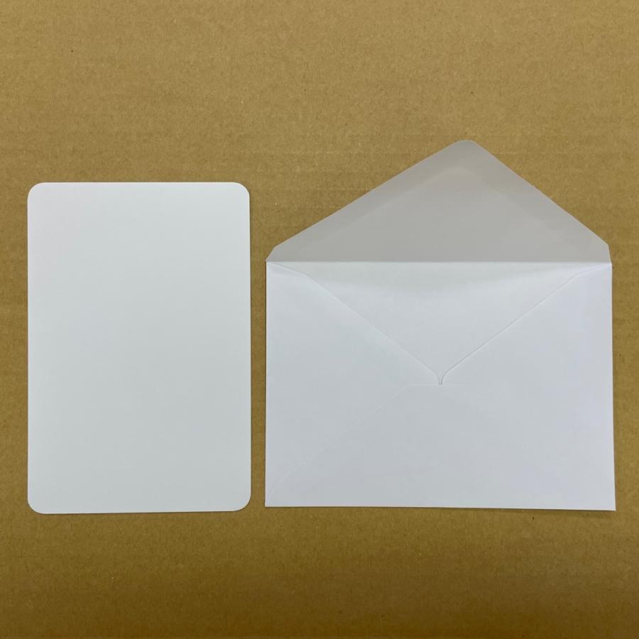 単判カード＆洋型2号封筒セット 挨拶状 案内状 招待状 用紙 100枚
