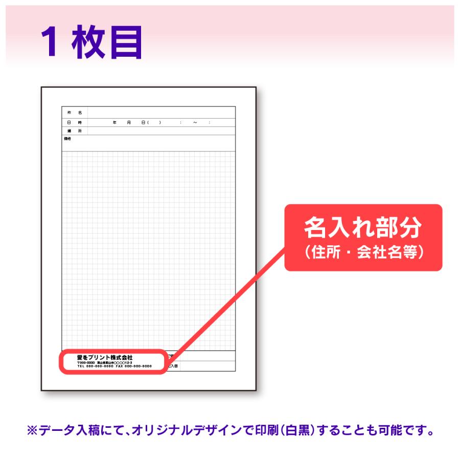 IoPRINT メモパッド メモ A4 多機能 10冊〜300冊 複写伝票 印刷 社名