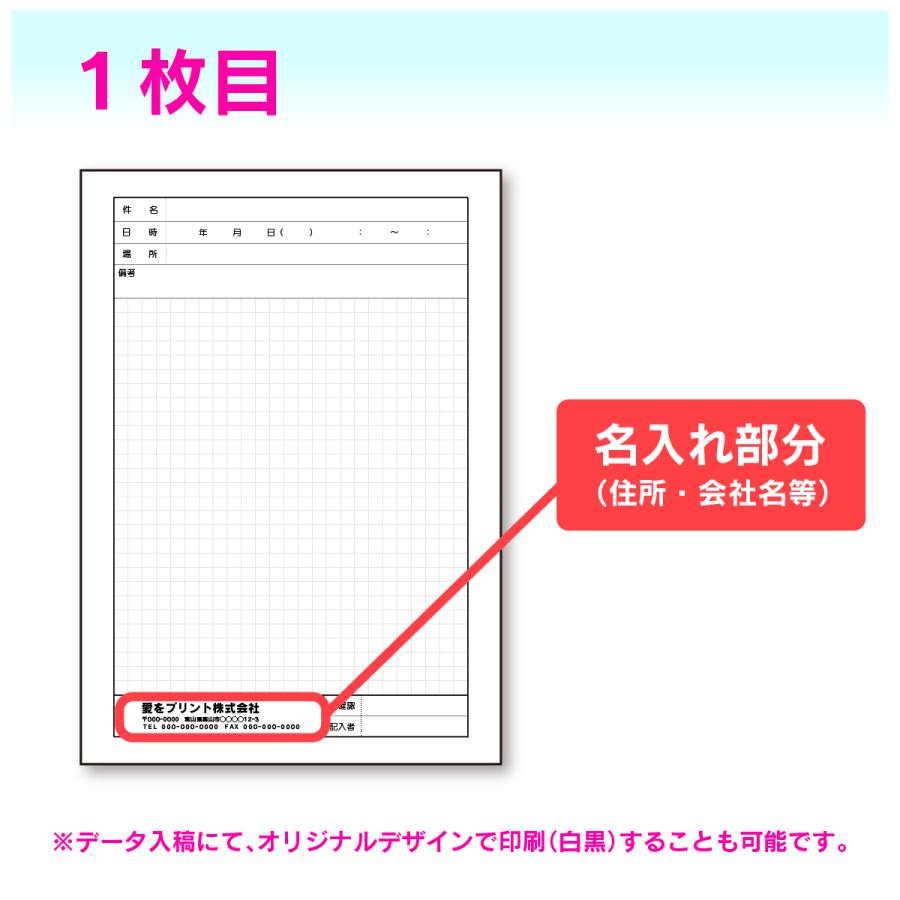 IoPRINT メモパッド メモ A5 多機能 10冊〜300冊 複写伝票 印刷 社名