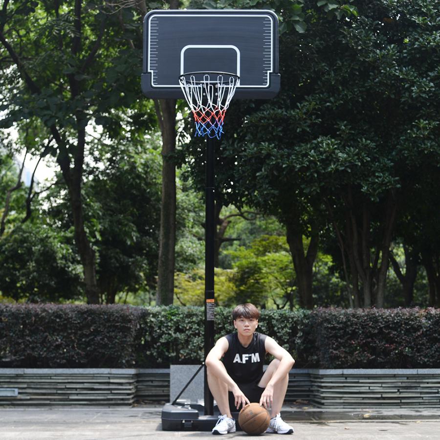 BTM バスケットゴール 公式＆ミニバス対応 8段階高さ調節 200-305cm