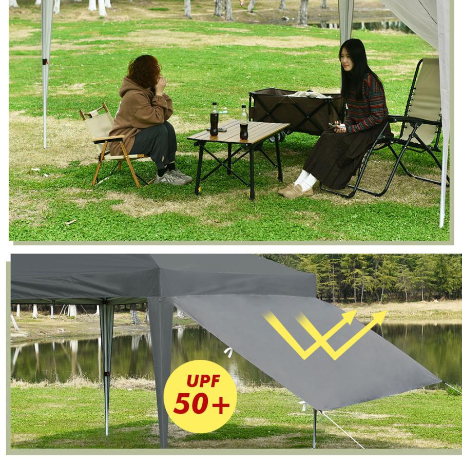 タープテント3m ワンタッチタープテントサイドシート1枚付 簡単