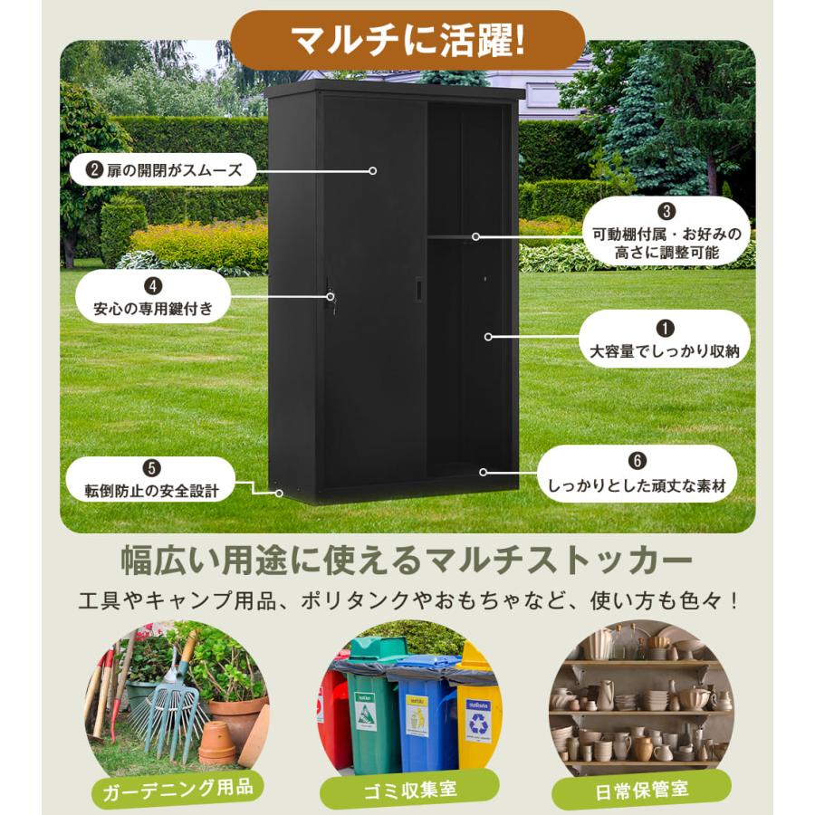 物置 屋外 大型 倉庫 大型物置 戸外収納庫 防水/耐侯 収納可能
