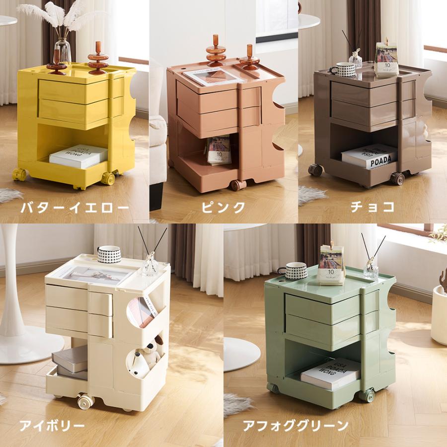 イエローページ　キッチンキーパー（米10kg）3個セット　キャスター付き バターイエローのキッチンキャビネット | Cherry Sugar