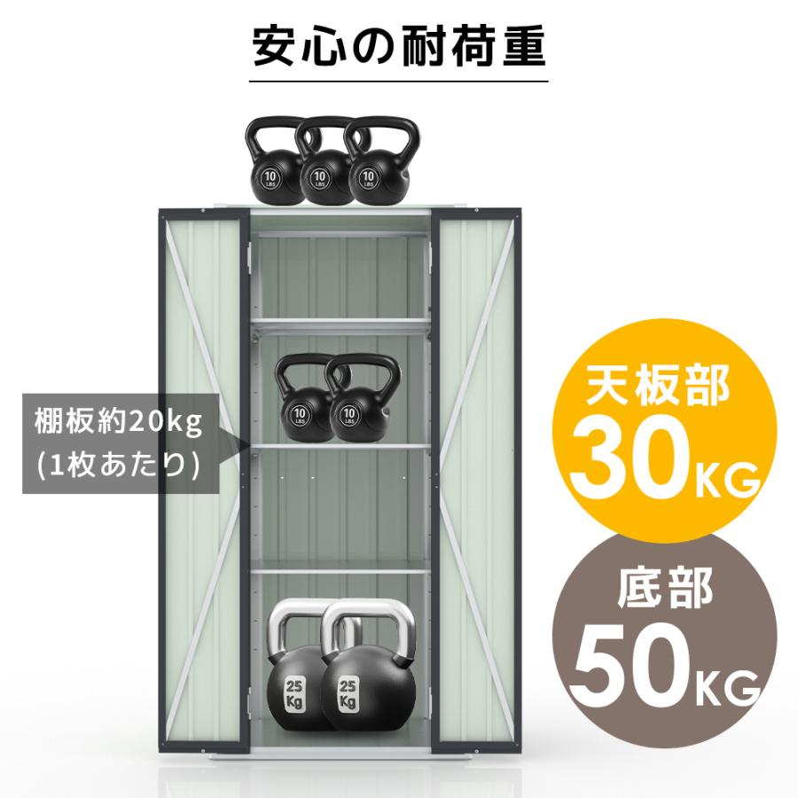 2025新作 ガーデンツールシェッド 物置き 多機能両開きドアー スチール