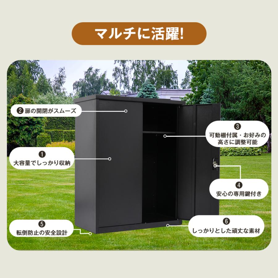 物置 屋外 大型 倉庫 大型物置 戸外収納庫 防水/耐侯 収納可能