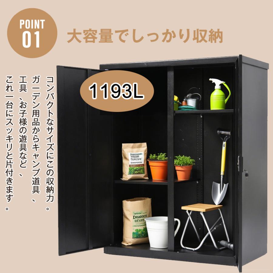 物置 屋外 大型 倉庫 大型物置 戸外収納庫 防水/耐侯 収納可能