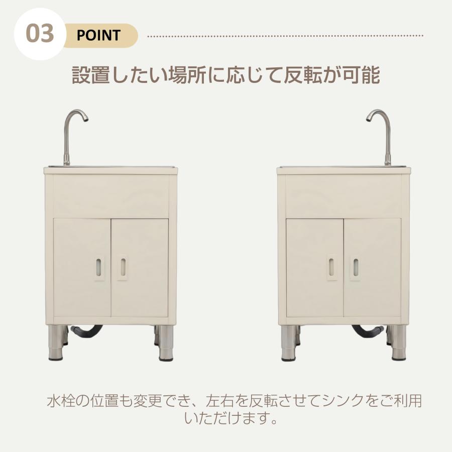 ステンレス 流し台 キッチン シンク 屋外用 おしゃれ ベージュ アウトドアキッチン ガーデンシンク 庭 屋外 屋外シンク キャンプ ...