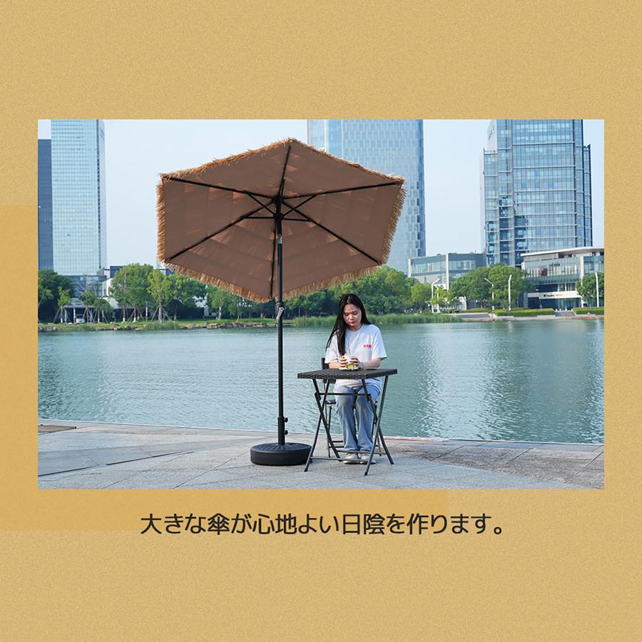 パラソル 直径220cm UPF30+ 紫外線対策 角度調整 ガーデンパラソル 風