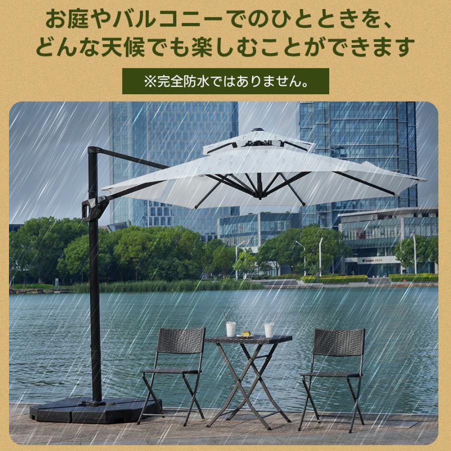 パラソル 直径300cm 30+UPF紫外線対策 角度調整 パラソルセット ベース
