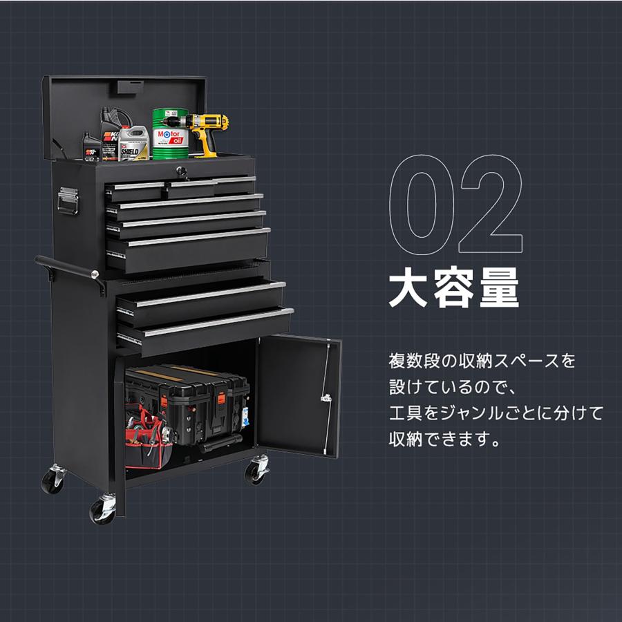2025新作 ツールキャビネット 2in1 チェスト＆キャビネット 鍵付き