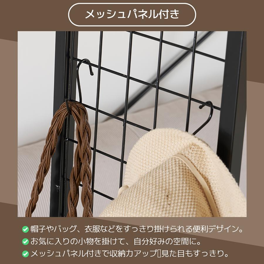 超PayPay祭 システムベット ロフトベッド シングル ラック棚付き 耐
